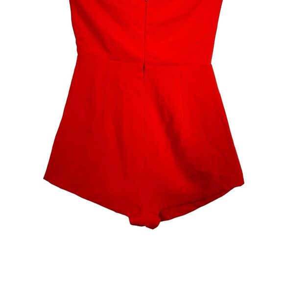 NWT Superdown Red Strapless Romper Skort Size S V-wire front Party Cocktail - Picture 10 of 10
